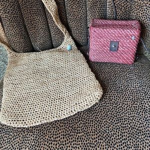 Two Helen Kaminski Raffia Cross Body Bags